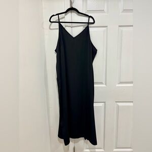A New Day Black Midi Slip Dress - 2X